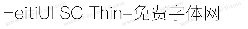 HeitiUI SC Thin字体转换